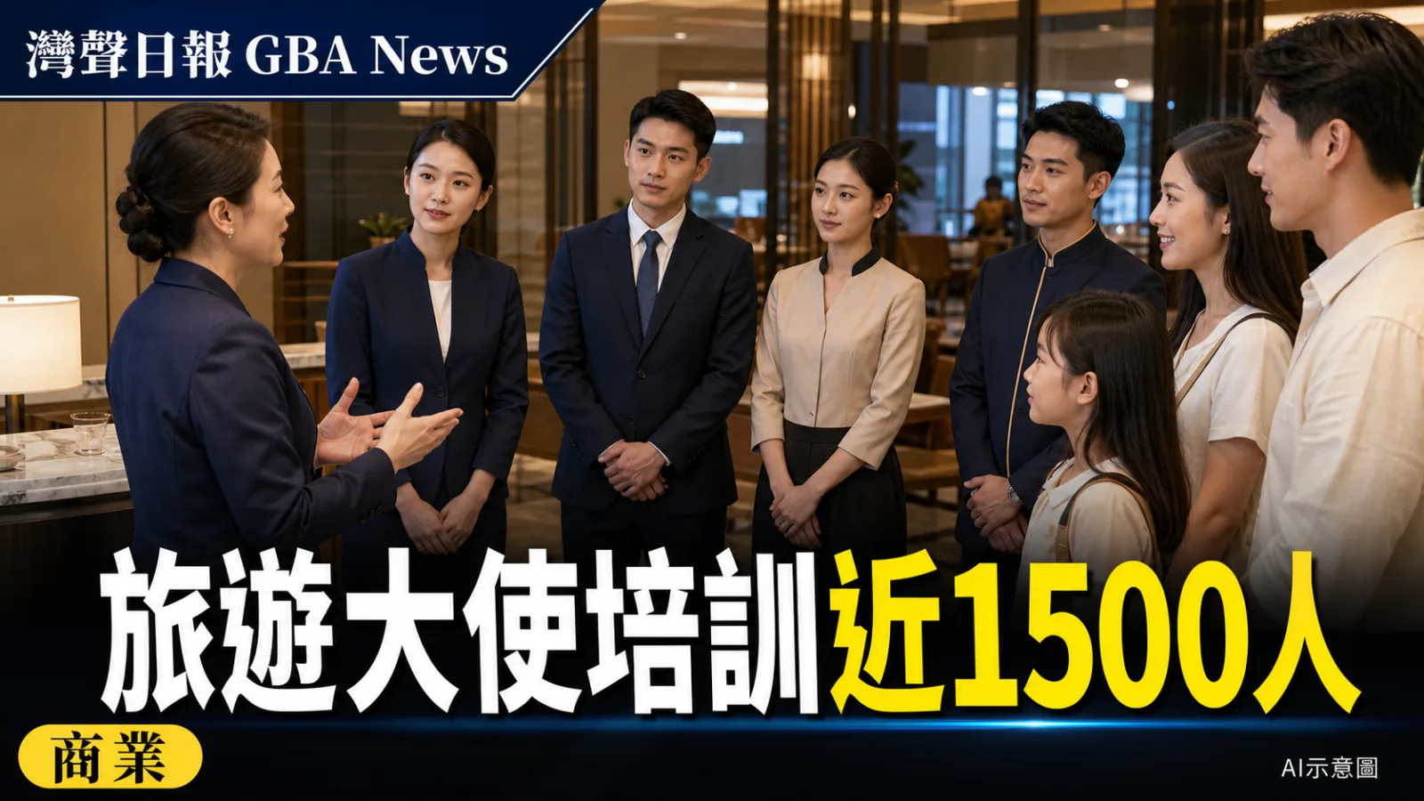 灣聲日報 GBA News｜澳門旅遊大使培訓三年近1500人次　逾30機構支持有禮服務｜商業新聞封面