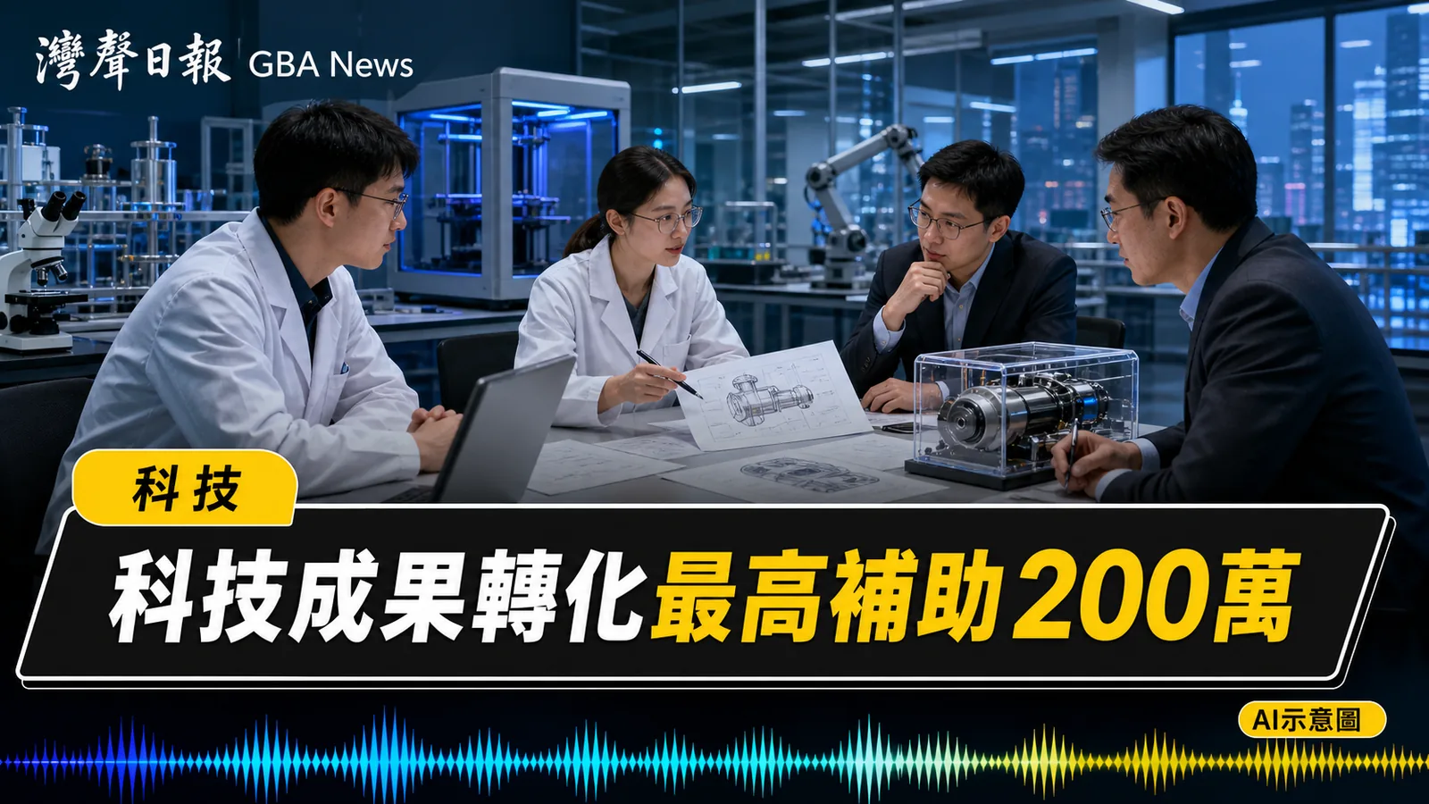 灣聲日報 GBA News｜深圳科技成果轉化資助新規生效　技術合同最高補助200萬元｜科技新聞封面
