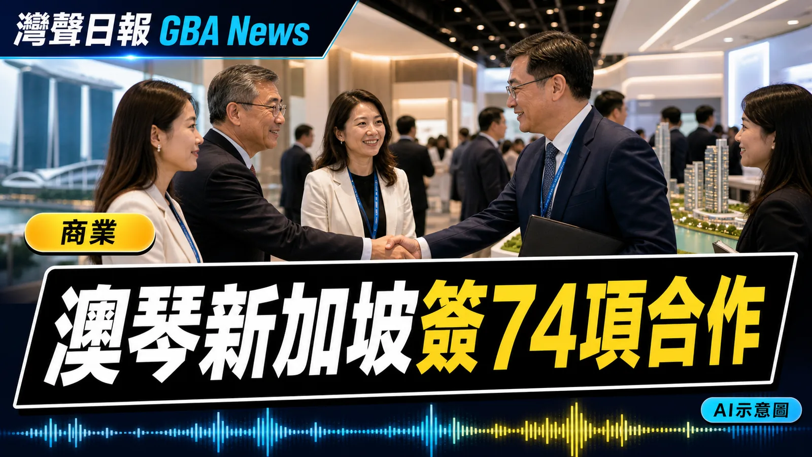 灣聲日報 GBA News｜澳門新加坡推介會促成74項簽約　逾400代表、130場商業配對｜商業新聞封面