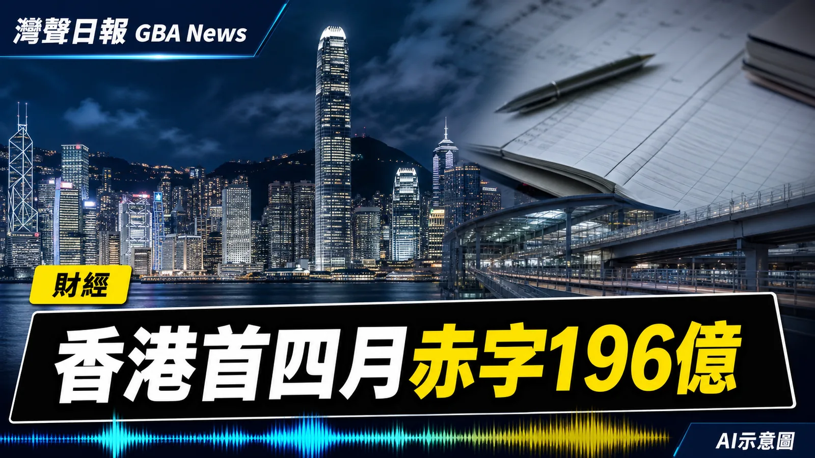 灣聲日報 GBA News｜香港首四月錄196億元赤字　財政儲備降至6459億元｜財經新聞封面