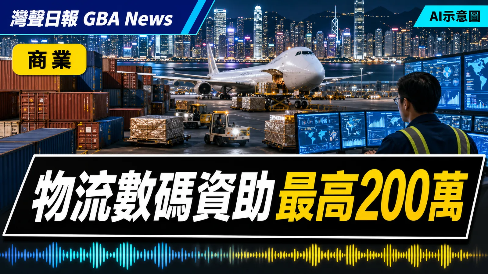 灣聲日報 GBA News｜香港物流數碼資助首批3方案出爐　企業最高獲200萬元、政府出資三分二｜商業新聞封面