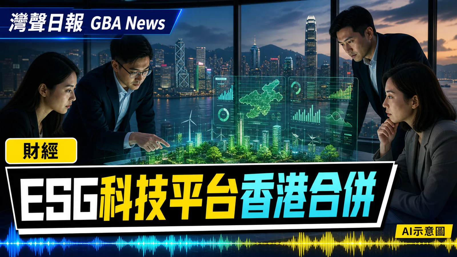 灣聲日報 GBA News｜中誠信綠金與妙盈科技香港合併　以AI及ESG服務內地企業出海｜財經新聞封面