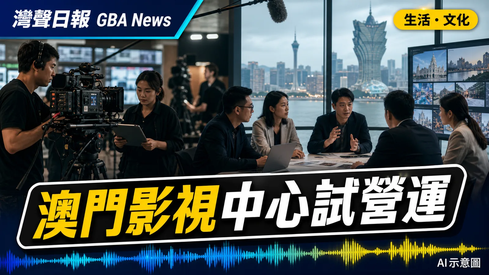 灣聲日報 GBA News｜澳門影視產業服務中心試營運　對接內地拍攝、發行及版權實務｜生活・文化新聞封面