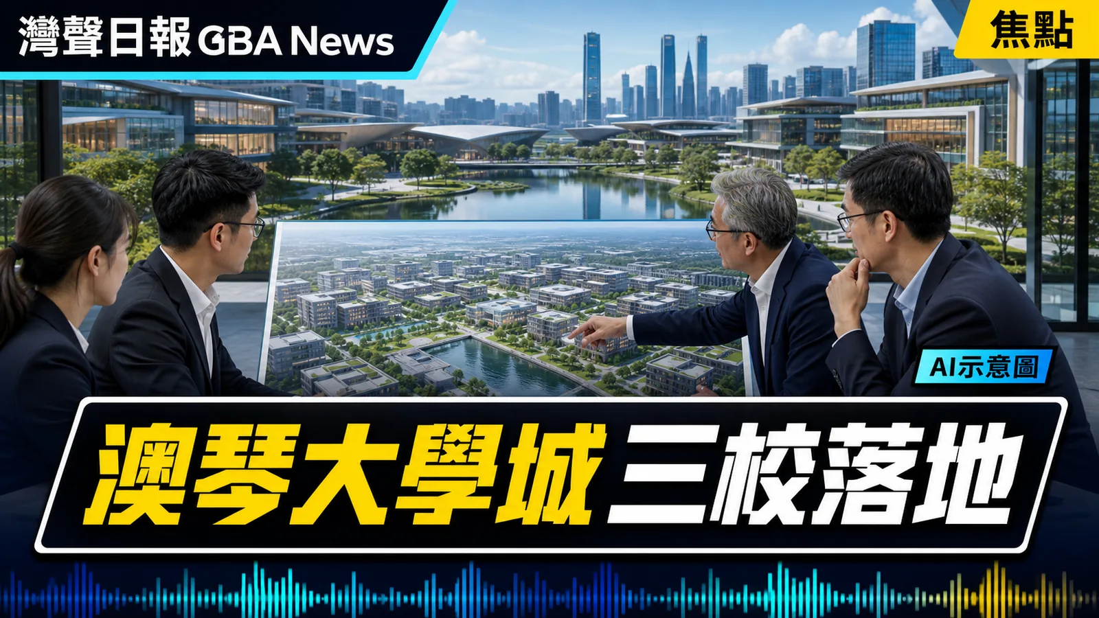 灣聲日報 GBA News｜澳理大澳旅大橫琴校區簽約　兩校用地45.92萬平方米、2030年基本建成｜焦點新聞封面
