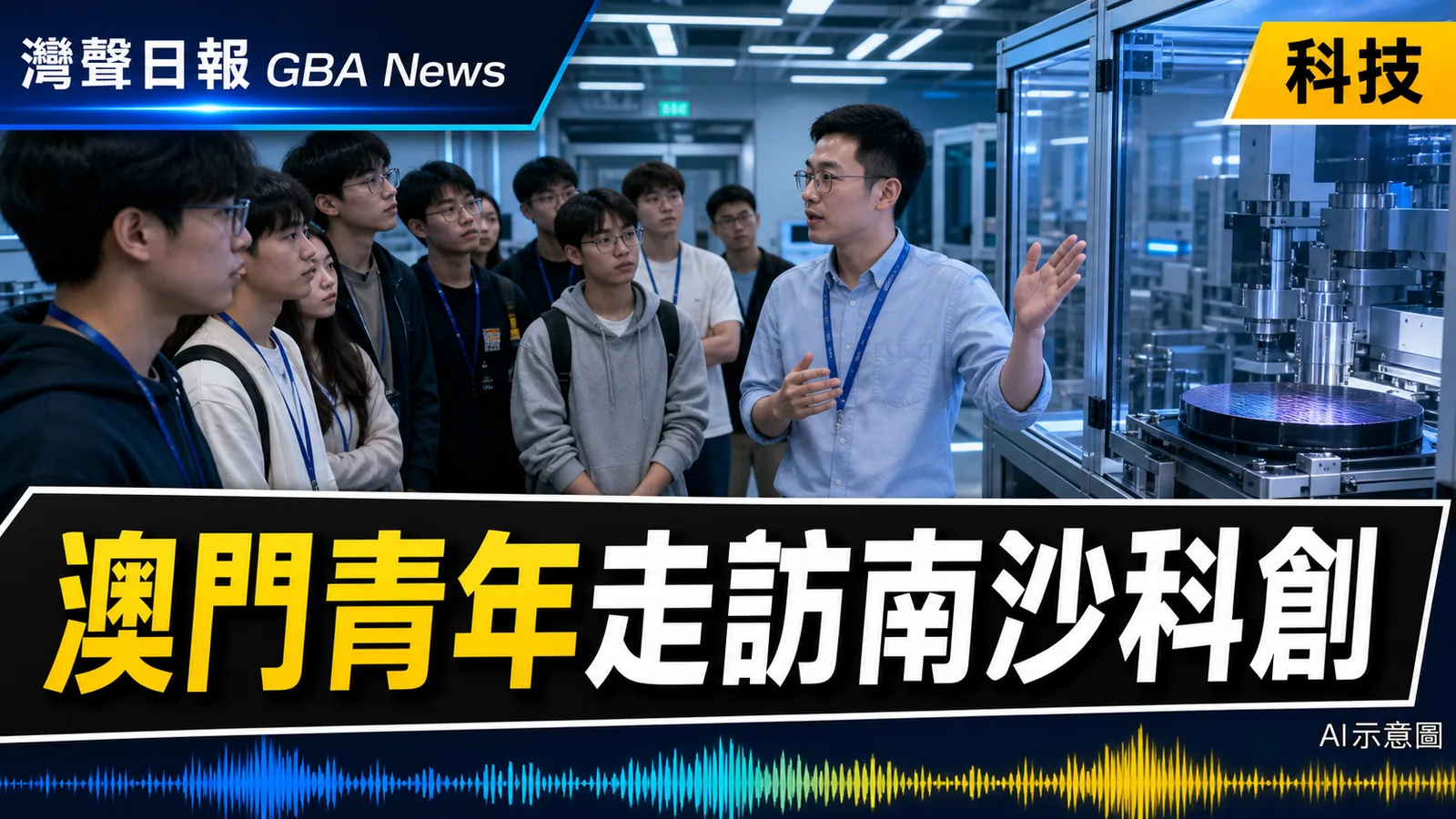 灣聲日報 GBA News｜澳門青年大灣區企業參訪招募　走訪南沙晶片、海心沙智能體驗及AI總部｜科技新聞封面