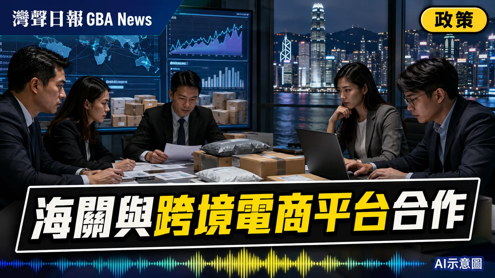 灣聲日報 GBA News｜香港海關與PDD簽合作備忘　加強跨境網購禁運品及商戶合規管理｜政策新聞封面