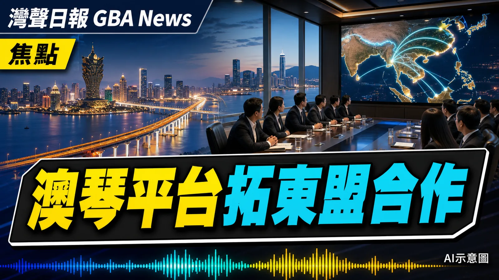 灣聲日報 GBA News｜澳門與東盟研經貿旅遊合作　推澳琴平台連接東南亞及內地市場｜焦點新聞封面
