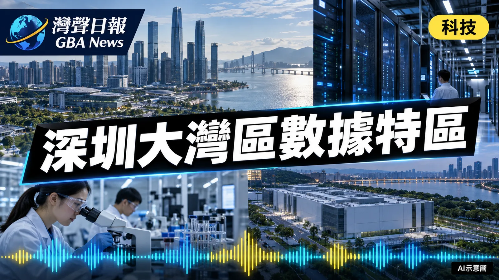 灣聲日報 GBA News｜深圳推大灣區數據特區　前海河套拓醫療、科研與金融跨境流通｜科技新聞封面