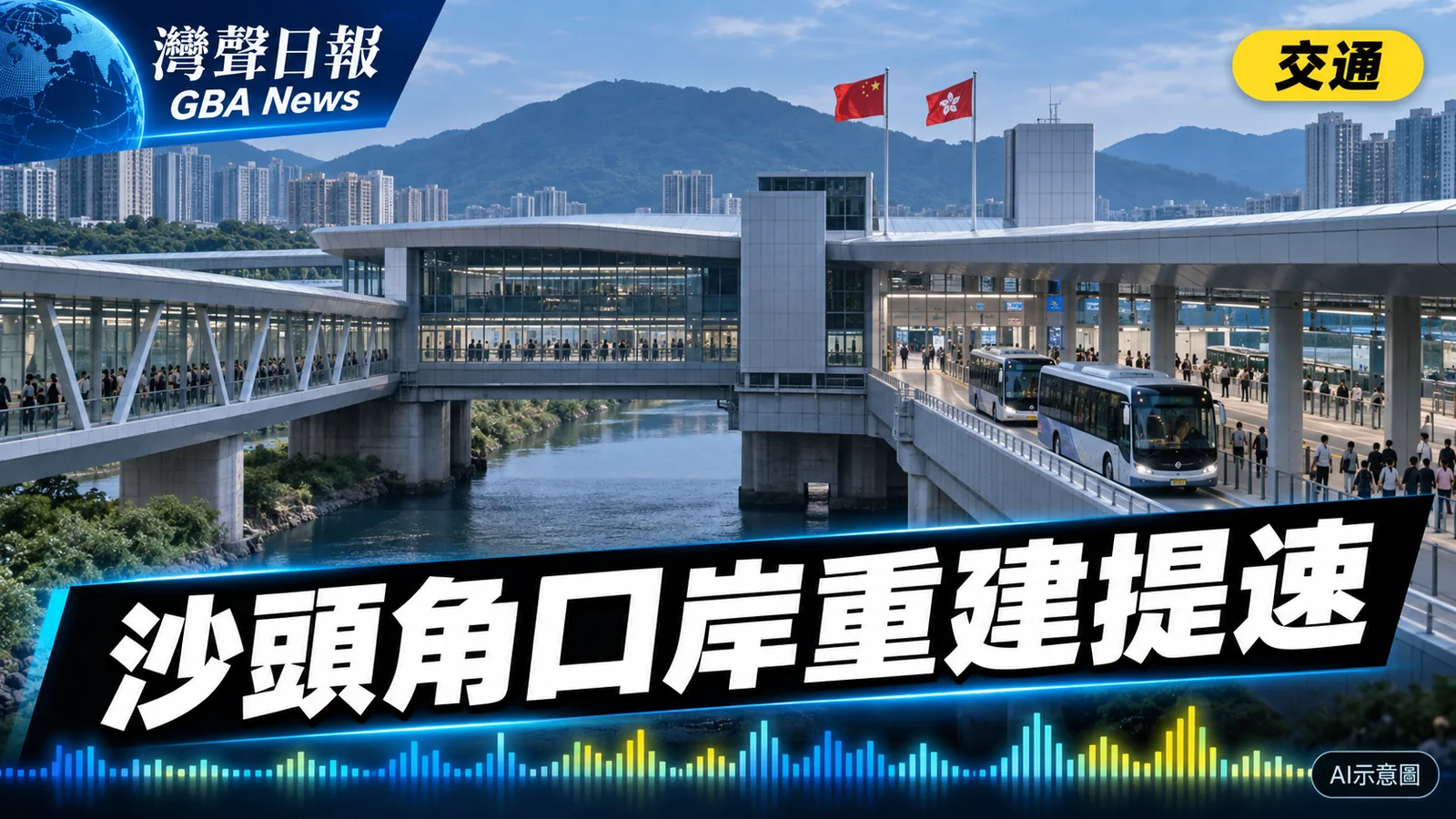 灣聲日報 GBA News|沙頭角口岸重建展開收地 擬採合作查驗一次放行日容量四萬人|交通新聞封面