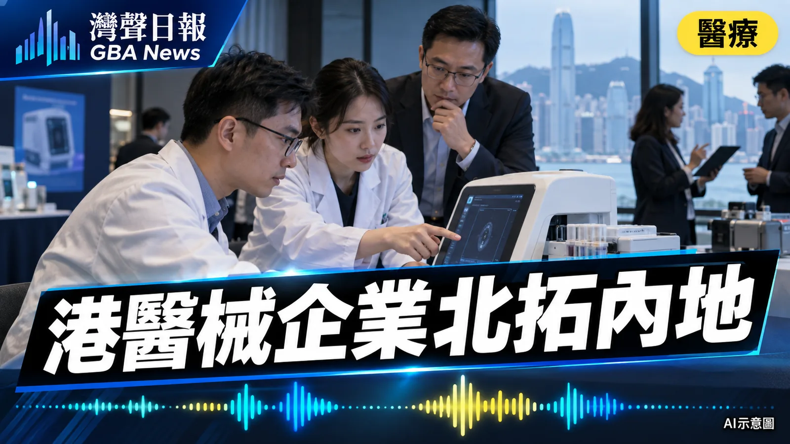 灣聲日報 GBA News｜港府助醫療器械企業北拓　約300業界代表學內地註冊與准入｜醫療新聞封面