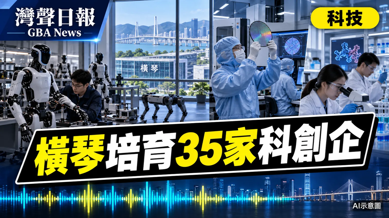 灣聲日報 GBA News|橫琴育苗培優2.0再納35企 聚焦具身智能、晶片及創新藥|科技新聞封面