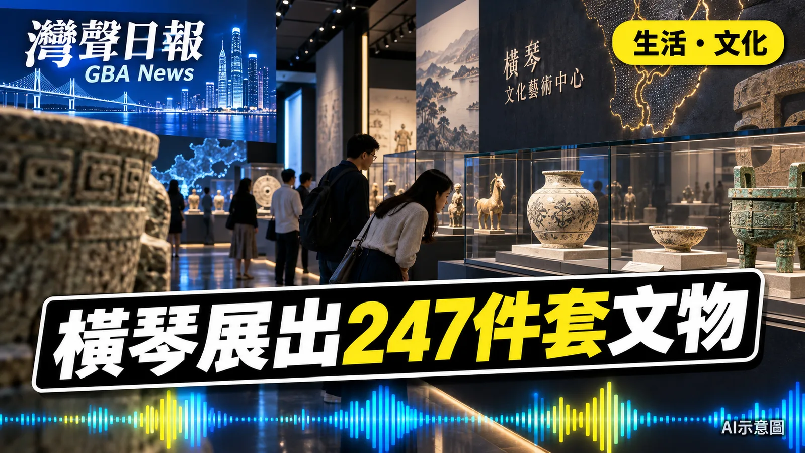 灣聲日報 GBA News|橫琴展出247件套考古文物 免費展期至明年1月中|生活・文化新聞封面