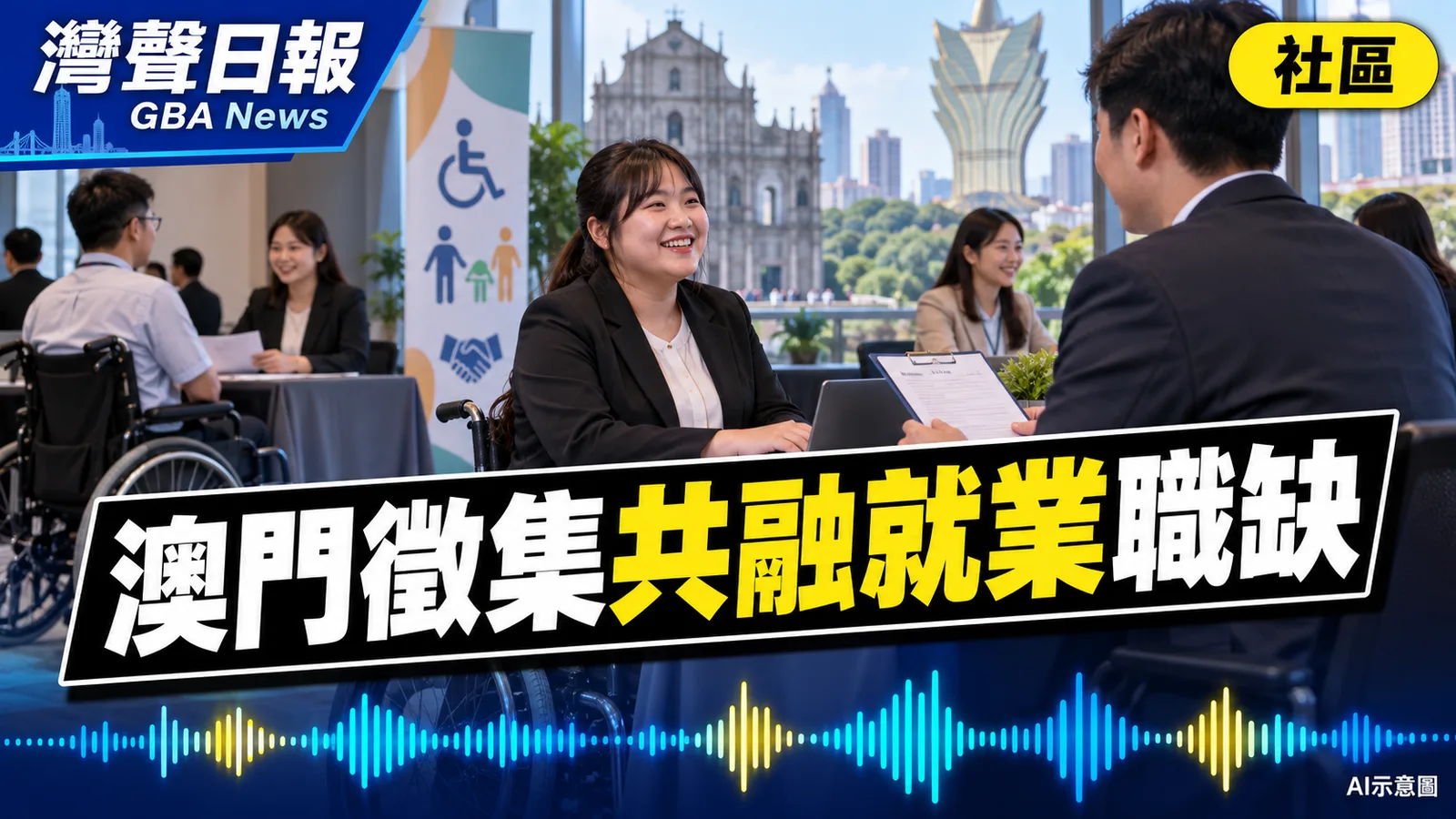 灣聲日報 GBA News｜澳門殘疾人士就業配對會12月舉行　9月23日起徵企業職缺｜社區新聞封面