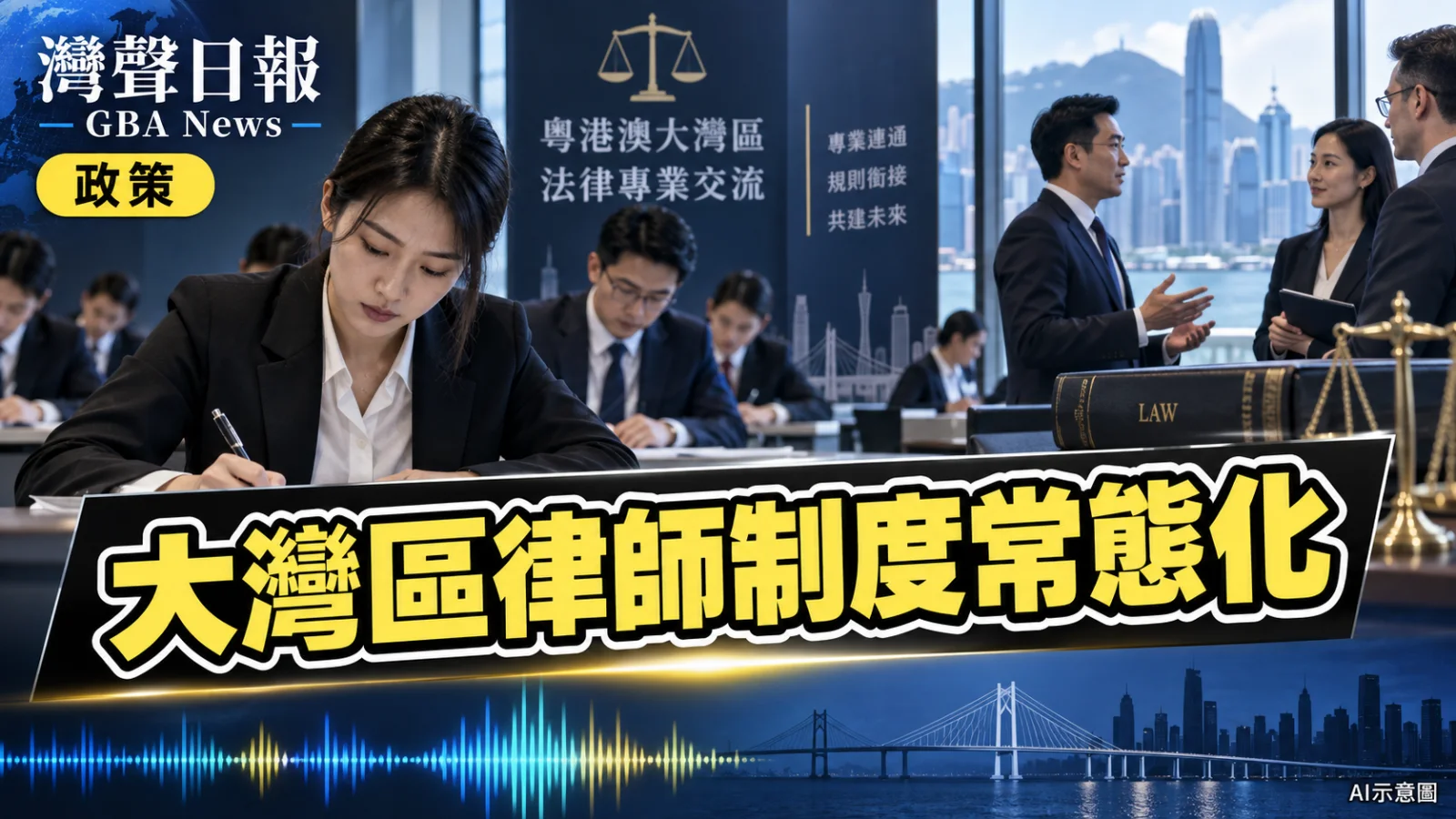 灣聲日報 GBA News｜大灣區律師考試第六度舉行　新修訂律師法推動制度常態化｜政策新聞封面