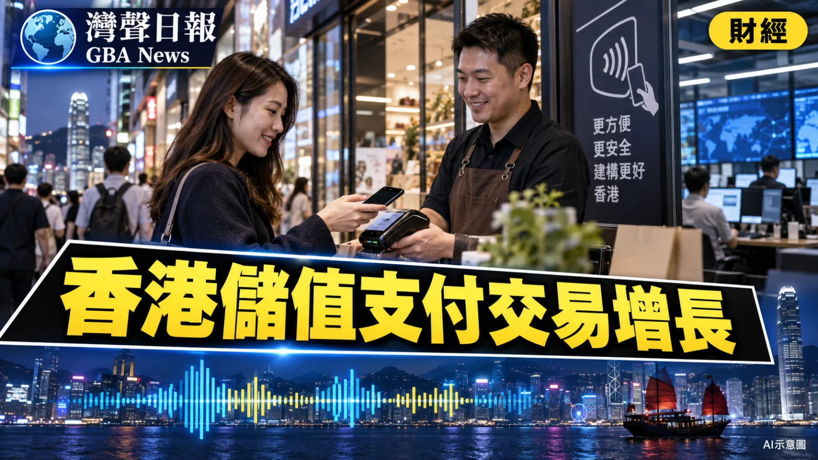 灣聲日報 GBA News｜香港儲值支付帳戶增至9,038萬　次季交易額2,647億元｜財經新聞封面
