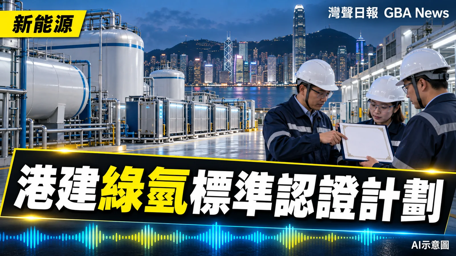 灣聲日報 GBA News｜香港建立綠氫標準認證計劃　今年試點、明年推互認｜新能源新聞封面