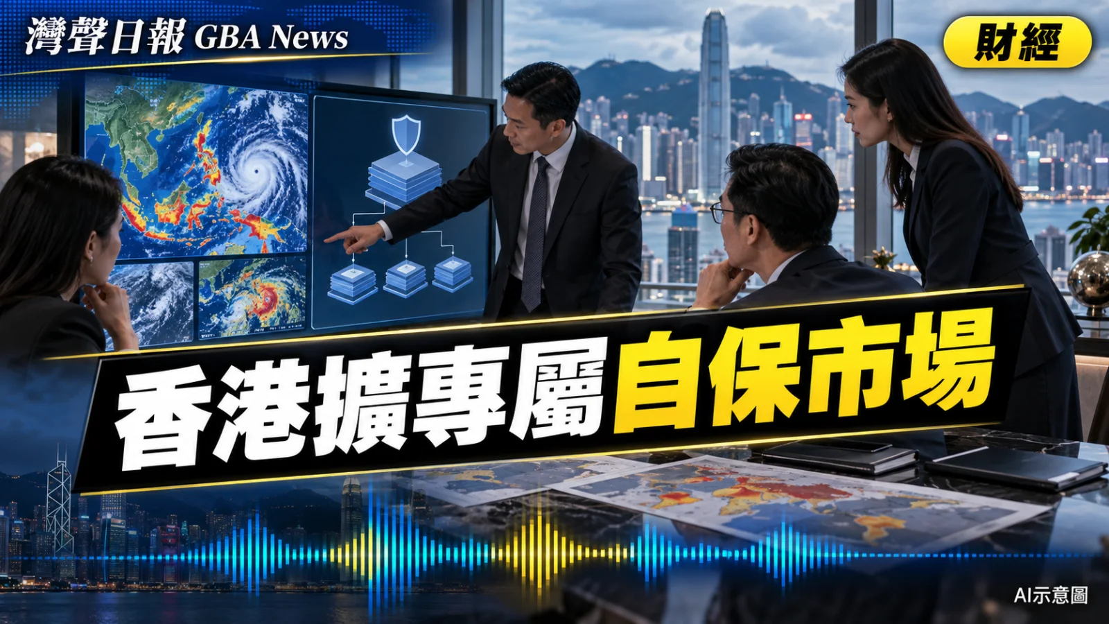 灣聲日報 GBA News｜香港擴專屬自保與保險相連證券　研獨立投資組合公司法制｜財經新聞封面