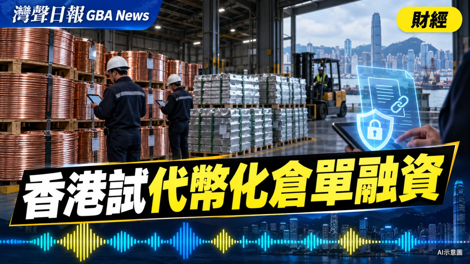 灣聲日報 GBA News｜香港LME倉庫突破6萬平方米　2027試代幣化倉單融資｜財經新聞封面