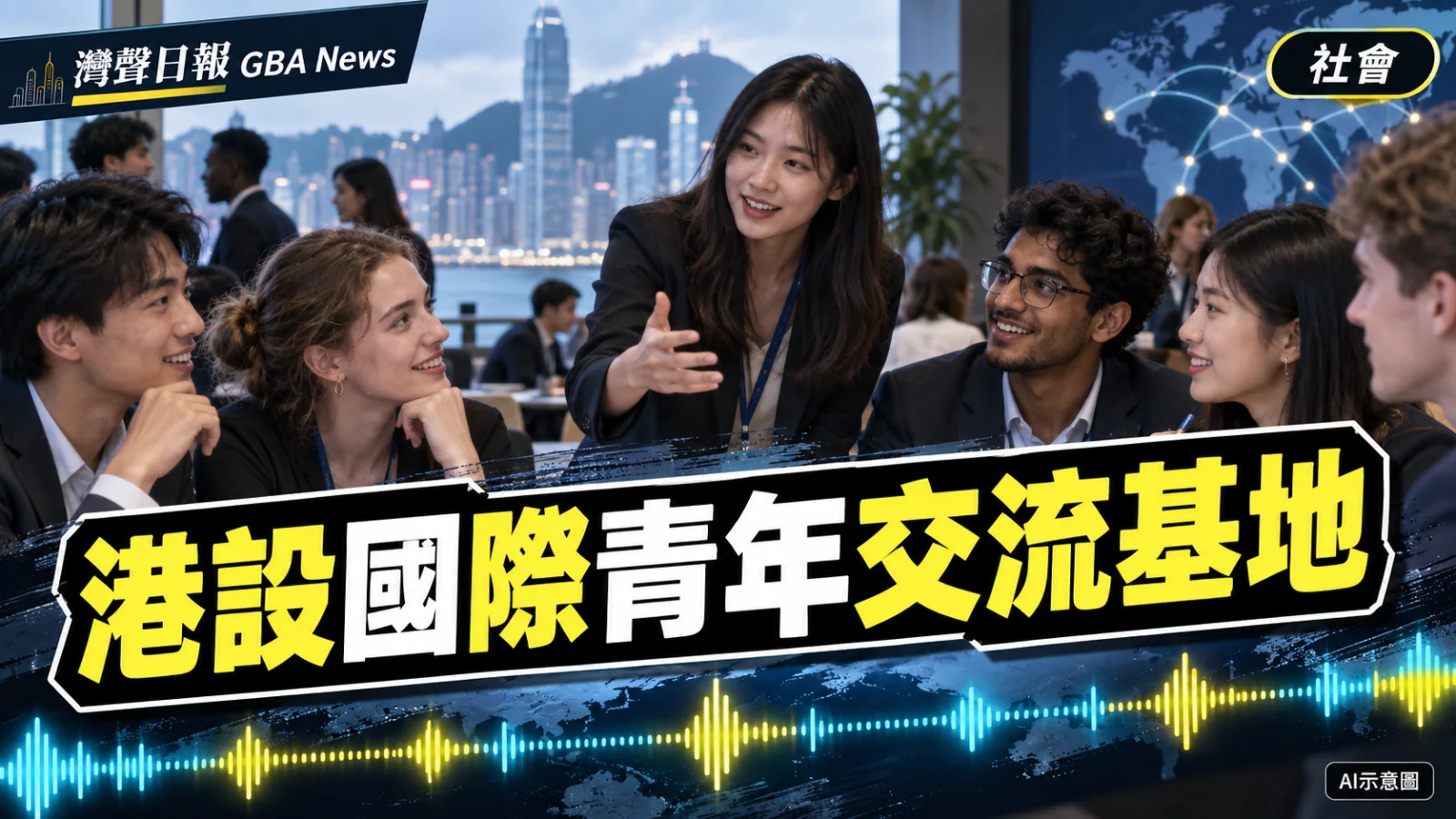 灣聲日報 GBA News｜香港設國際青年人才交流基地　新增民青局聯合國領袖實習｜社會新聞封面