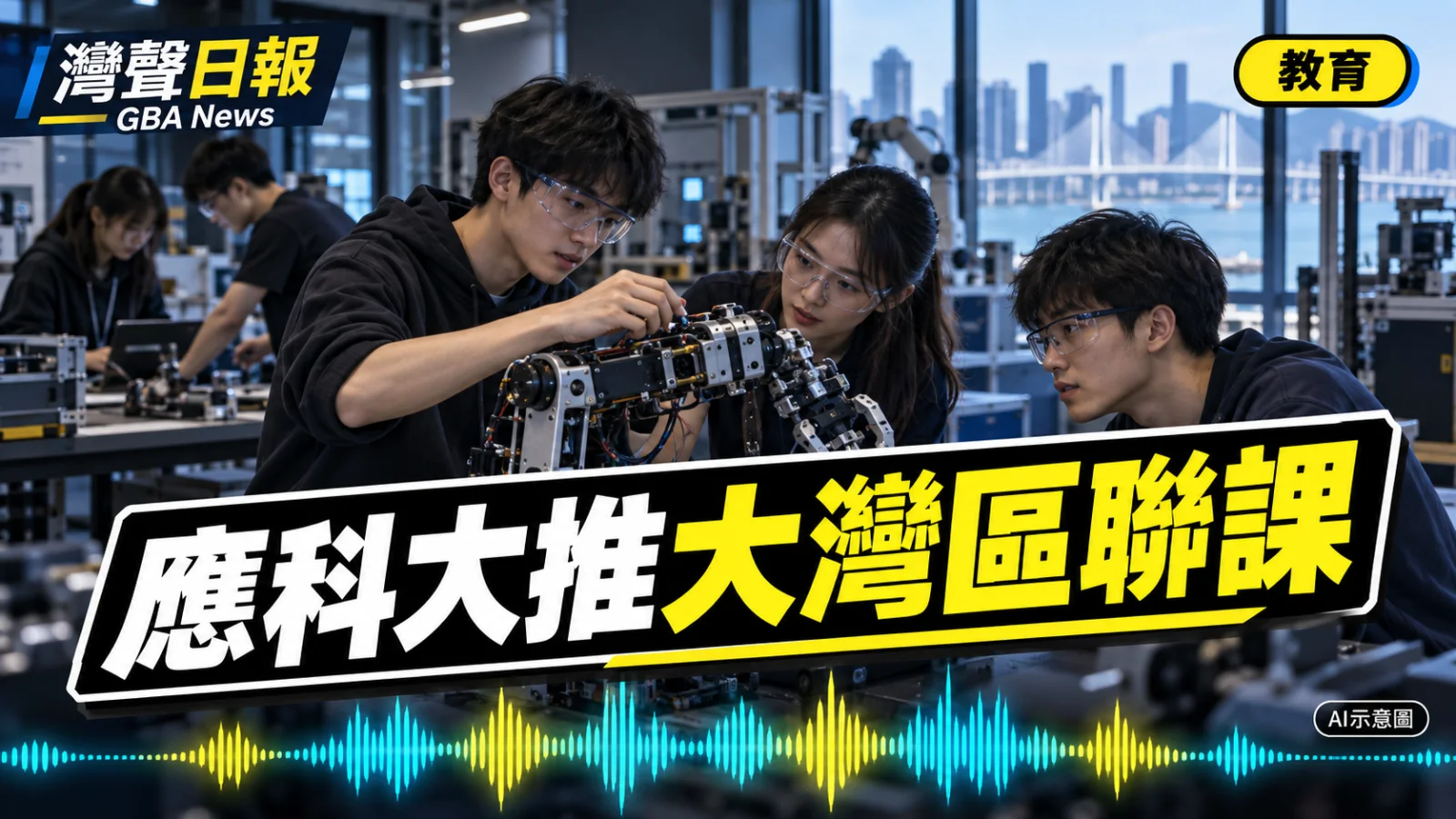 灣聲日報 GBA News｜應用科學大學聯盟推大灣區聯課　增跨境實習與科研合作｜教育新聞封面