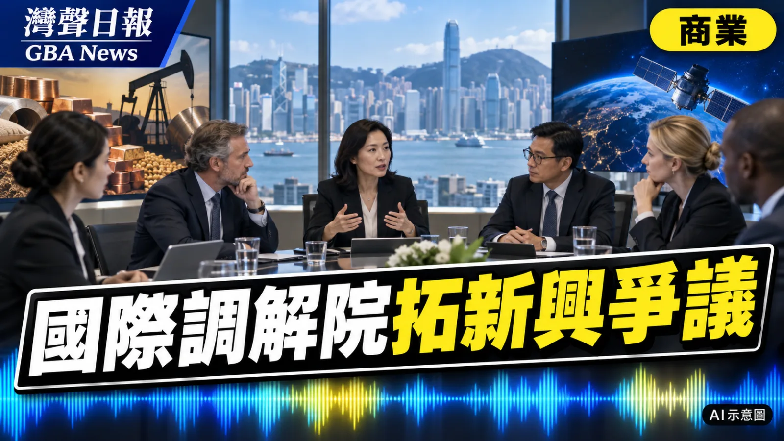 灣聲日報 GBA News｜國際調解院年底在港開理事會　擬受理大宗商品及太空經濟爭議｜商業新聞封面