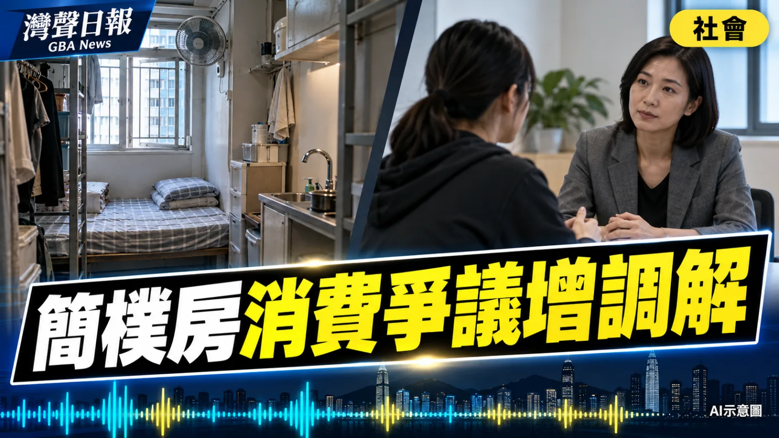 灣聲日報 GBA News｜香港年底推簡樸房義務調解　消委會另試消費爭議調解｜社會新聞封面