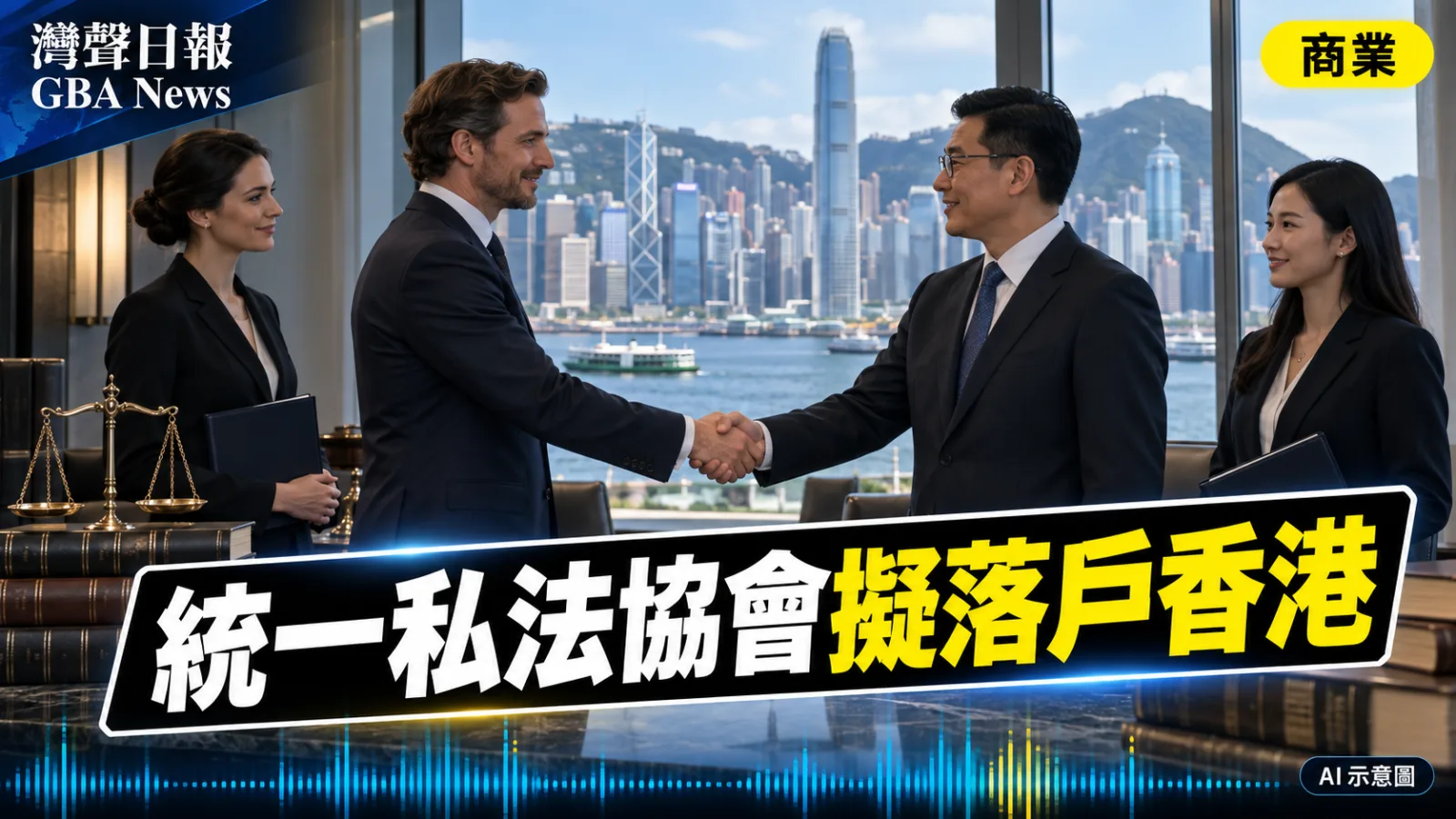 灣聲日報 GBA News｜香港爭取統一私法協會設首個海外聯絡辦　連接跨境商事規則｜商業新聞封面