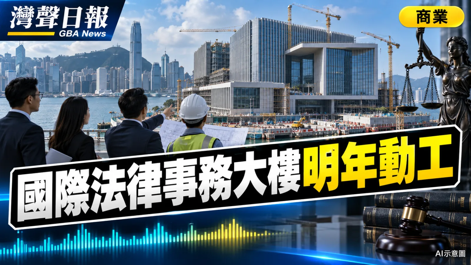 灣聲日報 GBA News｜香港國際法律事務大樓目標2027年底動工　招攬爭議解決機構｜商業新聞封面