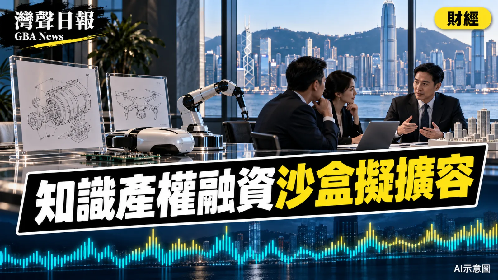 灣聲日報 GBA News|香港知識產權融資沙盒錄成功個案 擬擴參與及實際應用|財經新聞封面