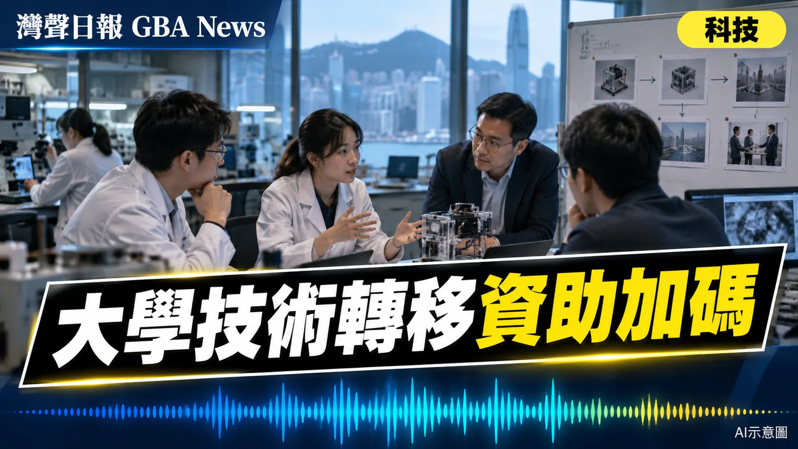 灣聲日報 GBA News|香港加碼大學技術轉移 指定大學每校資助上限1280萬元|科技新聞封面