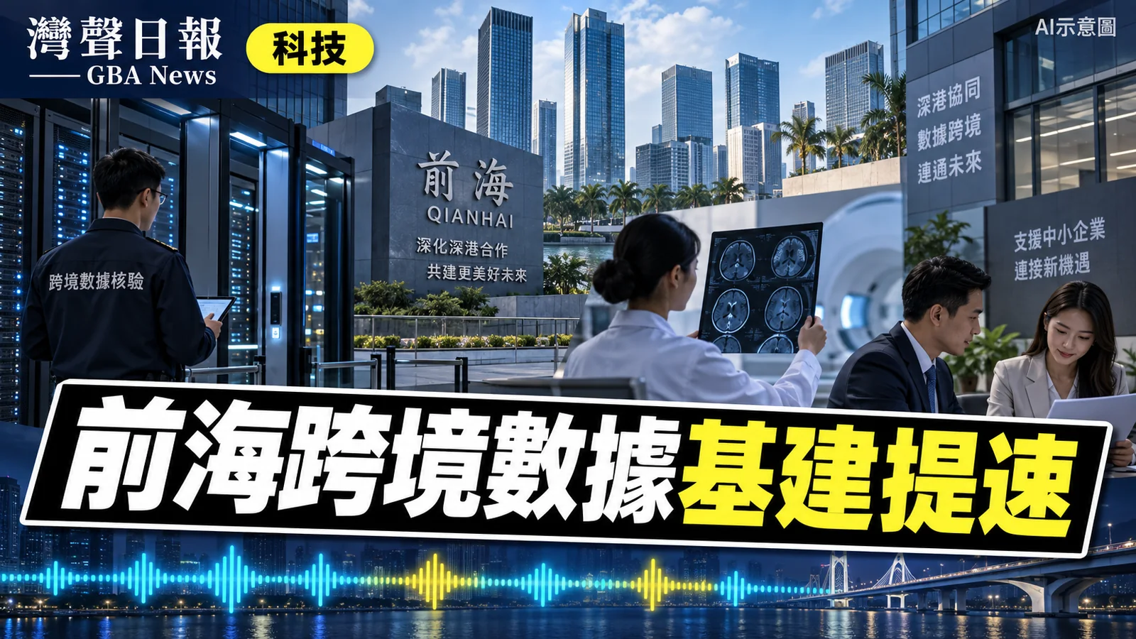 灣聲日報 GBA News｜前海跨境數據基建提速　醫療影像半年流通1291萬份｜科技新聞封面