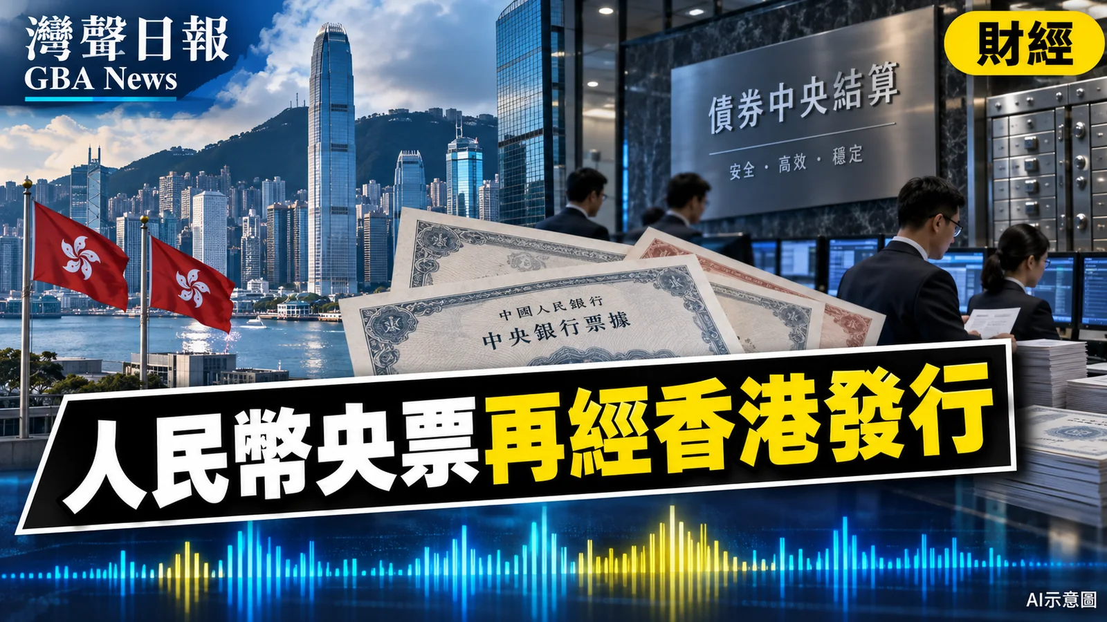 灣聲日報 GBA News｜人民幣央票再經香港CMU發行　離岸市場基建持續運作｜財經新聞封面