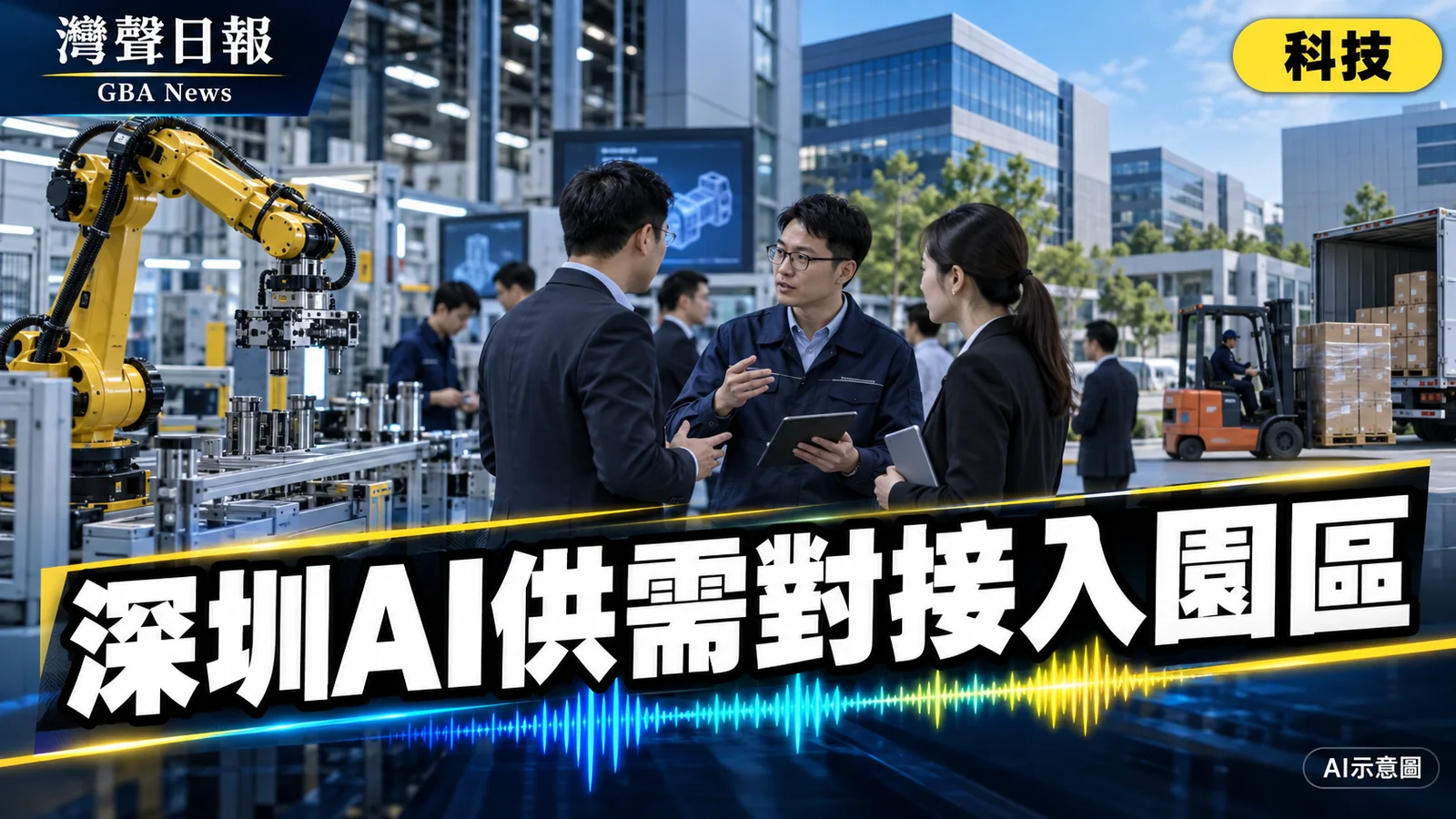 灣聲日報 GBA News｜深圳AI供需對接走進龍崗園區　八項場景涵蓋製造與跨境供應鏈｜科技新聞封面
