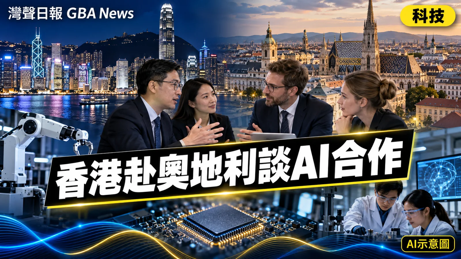 灣聲日報 GBA News｜香港赴奧地利推動AI合作　北都創科布局連接歐洲研發｜科技新聞封面