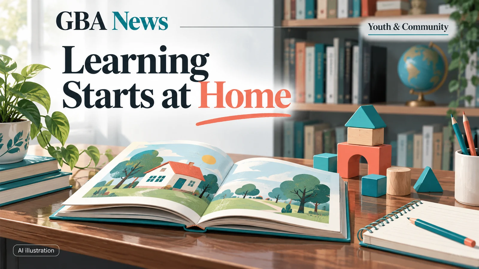 AI-generated editorial illustration for Free Hong Kong lecture on children's learning set for 17 October